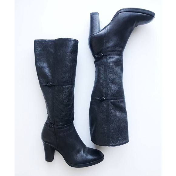 black italian leather boots